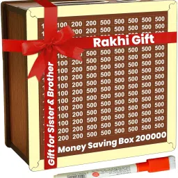 dhanlakshmii Raksha Bandhan ₹1 Lakh Gift Unique Rakhi Surprise for Sister Wooden Money Clip-picture-27