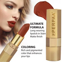 PERPAA Set of 2 Xpression Weightless Matte Long-Lasting Waterproof Lipsticks 3.5 g Each - Rust Brown 301 - Apple Red 303 image 5