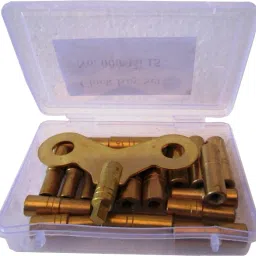 BRASS BLESSING MASTER Set for all ANTIQUE CLOCK Key - Total 18 type of Key (5020) 1-piece Watch Repair Kit-image-69