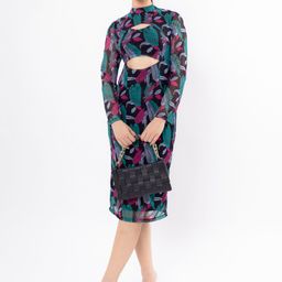 Stylecast X Hersheinbox Floral Print Cut-Out Net Sheath Dress image 4
