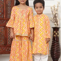 Readiprint Fashions Boys Chevron Printed Kurta With Pyjamas-19