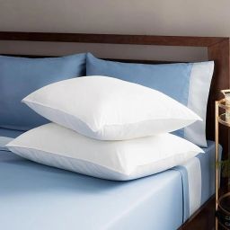 Soft Pillow White Microfibre Stripes Sleeping Pillow Pack of 2-image-68