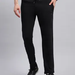 monte carlo Men Solid Black Track Pants-picture-42