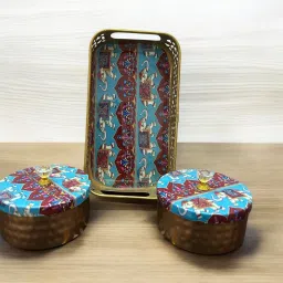 Pichwai Tray and Jar Set Tray Serving Set-12