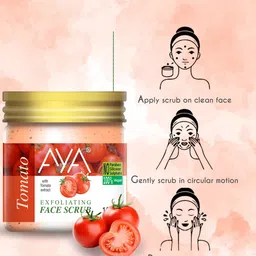 AYA Set Of 2 Activated Charcoal & Tomato Exfoliating Face Scrubs - 100 ml Each image 3
