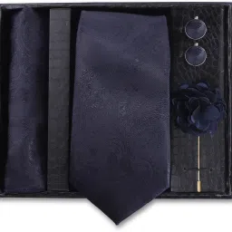 RANDOM STRIPE Silk Cufflink & Tie Pin Set-picture-8