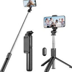 BOOM R1 Bluetooth Selfie Stick with Remote, 3-in-1 Multifunctional Selfie Stick, Tripod, Mobile Stand Compatible with All Mobile Phones Bluetooth Selfie Stick-image-75