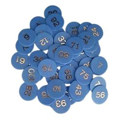 LUCKYMORDEN plastic numerical token/coins ( 1 to 100 ) number coins chose any colour pack of 1 image 1
