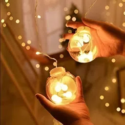 SPARK WORLD Yellow Cylindrical Shape String Lights image 5