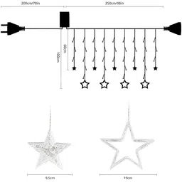 ENORMITY Yellow Star Shape String Lights image 5