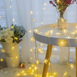 ENORMITY Yellow & White Flower Shape Bulb String Lights image 5