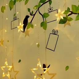 ENORMITY Yellow & White Star Shape Bulb String Lights image 5
