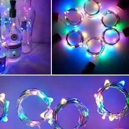 SPARK WORLD Blue & Red 4 Pieces Cork String Lights image 4
