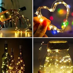SPARK WORLD Yellow 4 Pieces Rice-Shaped String Lights image 2