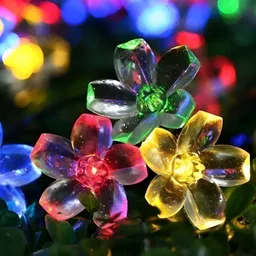 SPARK WORLD Green & Blue Blossom Flower Shape LED Fairy String Lights image 5