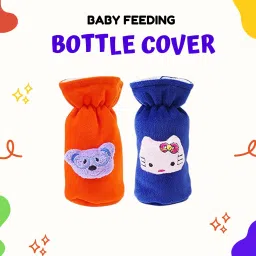 Baby Milk Feeding Bottle Cover with Zipper Soft Plush Stretchable, 60-125 ML-image-52