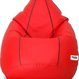 XL Classic Red With Black Piping Teardrop Bean Bag With Bean Filling-13