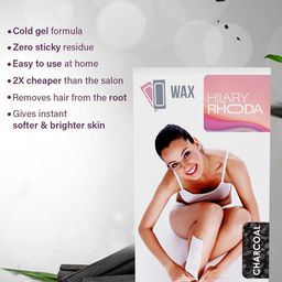 Hilary Rhoda Easy To Use Wax Strips With 2Pcs Finish Wipes -Charcoal Extract - 20 Strip image 2