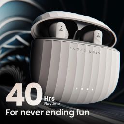 boult X45 with Quad Mic ENC, 40H Playtime, 45ms Ultra Low Latency, Made In India, 5.3 Bluetooth Headset image 4