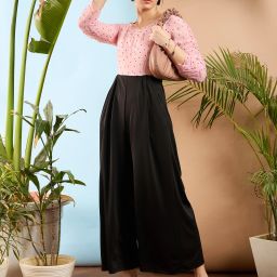 Polka Print Women Jumpsuit-image-70