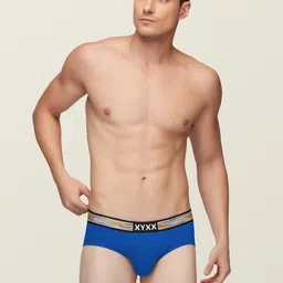 XYXX Men Blue Solid IntelliSoft Antimicrobial Micro Modal Basic Briefs XYBRF81 image 2