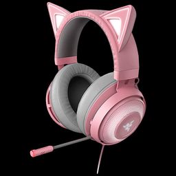 RAZER Kraken Kitty Quartz RZ04-02980200-R3M1 Wired Gaming Headset with Active Noise Cancellation (Stream Reactive Lighting, Over Ear, Pink)-12
