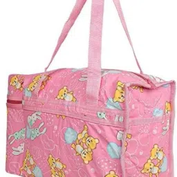 Multifunctional New Born Baby Diaper Nappy Bag Diaper Bag Mother Bag with 2 Bottle Holders-Very Useful for Mothers Nursery Bag- Pink Diaper Bag-image-58