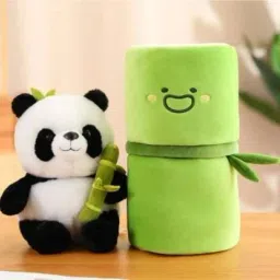 NewPanda Plush with Bamboo, Kawaii Soft Panda - 35 cm-image-39