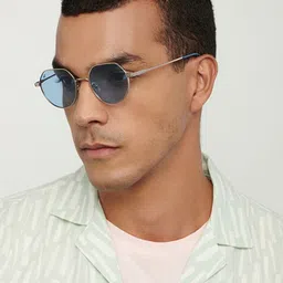 Vincent Chase Unisex Blue Lens Round Sunglasses with Polarised and UV Protected Lens image 4