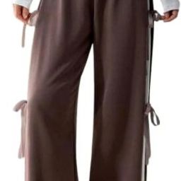 Women Colorblock Brown Track Pants-image-4