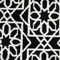 PRESTO Black & White Geometric Printed No Shredding Carpet image 5