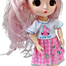 16cm Little Milly Girl Doll with Beautiful Dresses and Cute Doll (Multicolour)-image-3