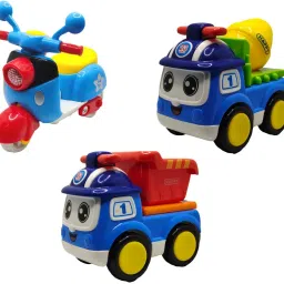 Unbreakable Four-Wheel Drive Friction Powered Diecast Toy Set-F66-0