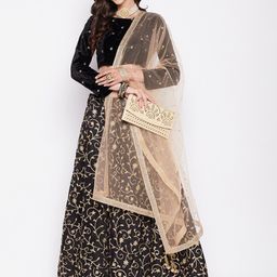 Clora Creation Embroidered Dupatta With Sequinned image 4