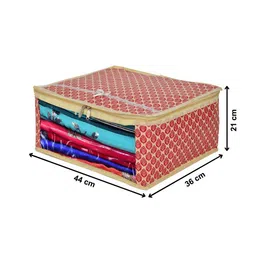 Kuber Industries Set Of 2 Pink Printed Saree Organisers image 2