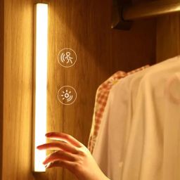SEASPIRIT Motion Sensor Cabinet Light Wireless Closet Light USB Rechargeable 3 Colors Motion Sensor Light-image-85