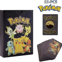 Best Buy 55pcs Waterproof Pokemon Black Foil Card Box V Series Vmax Gx Ex Cards-image-43