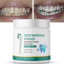 Organic 7 AM Teeth Whitening Charcoal Powder | Gutka Stain & Yellow Teeth Remove Teeth Whitening Kit-image-38