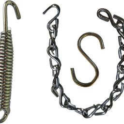 Hammock Chair Swing Jhula Hanging Accessories(2 Feet. CHAIN ,1 SPRING,1 S HOOK) Hook 1-5