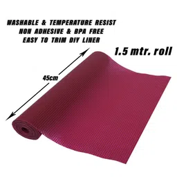 Kuber Industries 2-Pcs Maroon Textured EVA BPA Free Shelf Liner image 4