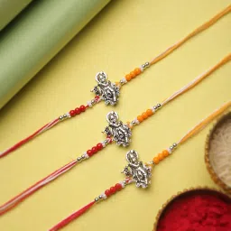 Religious PD-Rakhi for Brother Chawal Roli Pack Set-D72-N Mauli Thread Rakhi, Chawal Roli Pack Set-image-23