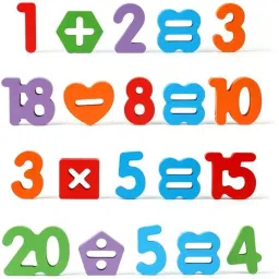univocean Wooden add subtract multiple divide numbers board toy image 4