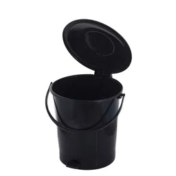 Kuber Industries Set Of 2 Black & Green Plastic Pedal Dustbin With Handle image 4