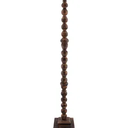 Homesake White Classic Sphere Ball Antique Wooden Floor Lamp with Shade image 5