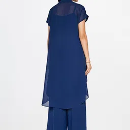 AND Printed Round Neck Top With Trousers & Shrug image 2