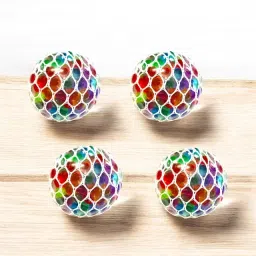 Squishy Mesh Ball For Kids, Stress Relief Hand Fidget Toy [Pack Of: 4 Pcs] - 6 mm-3