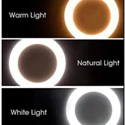 BNK 10" Portable LED Ring Light with 3 Color Modes Dimmable Lighting Ring Flash image 2