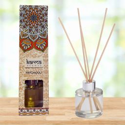 Sim & Ross | Patchouli Reed Diffuser Set | Includes 5 Wooden Reed Sticks | 50ml | Toxin Free & Calming Effect, Room Freshener for Home, Bedroom, Bathroom, and more Diffuser-95