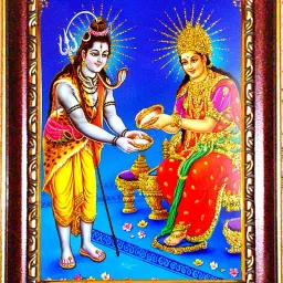 Shiv-Parvati Religious Frame-24