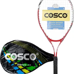 Drive-25 Lawn Tennis Racket (25 Inches) (8 to 10 Years) ¾ Cover, Fused Aluminium Red, White Strung Tennis Racquet-picture-12